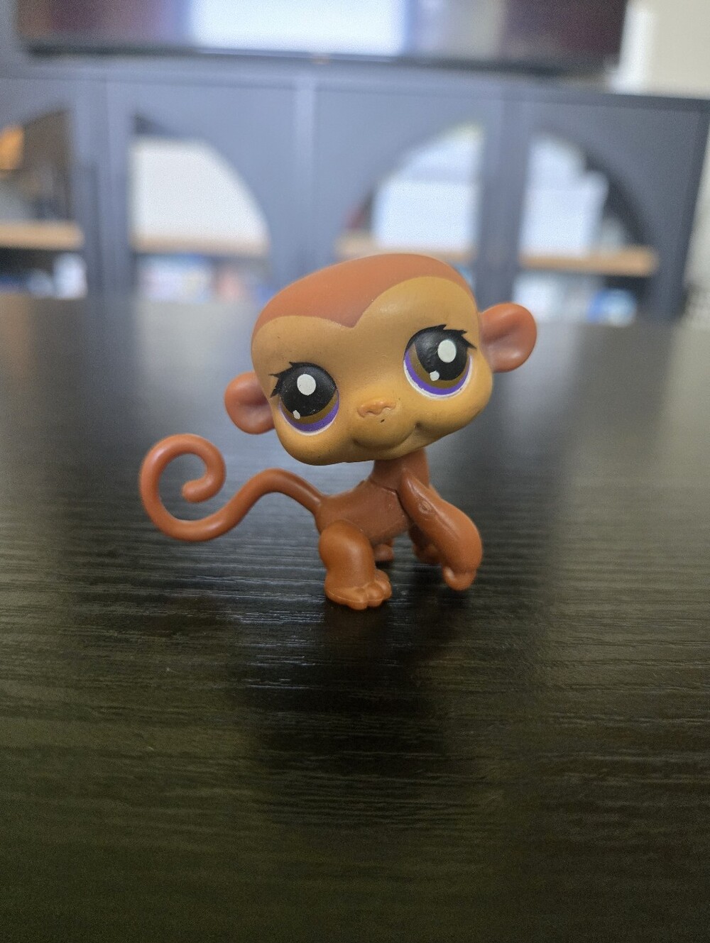 LITTLEST PET SHOP LPS #56 Brown Monkey with Purple Eyes